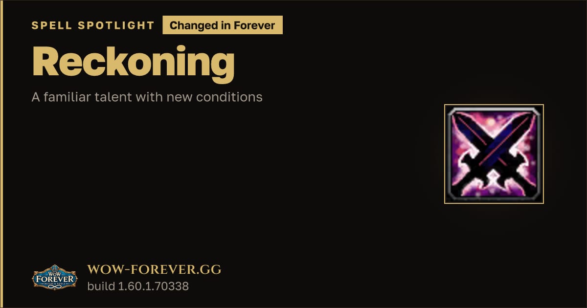 The preview card for Reckoning: Classic vs Forever Changes