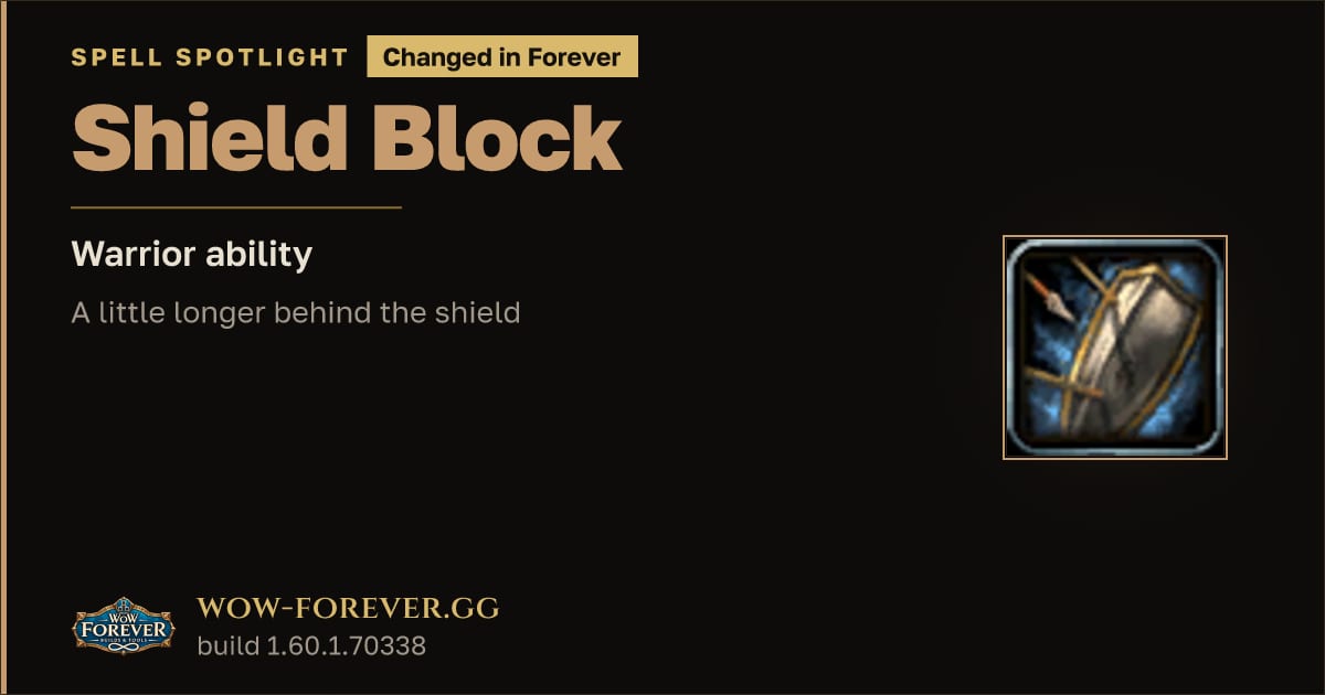 The preview card for Shield Block: Classic vs Forever Changes