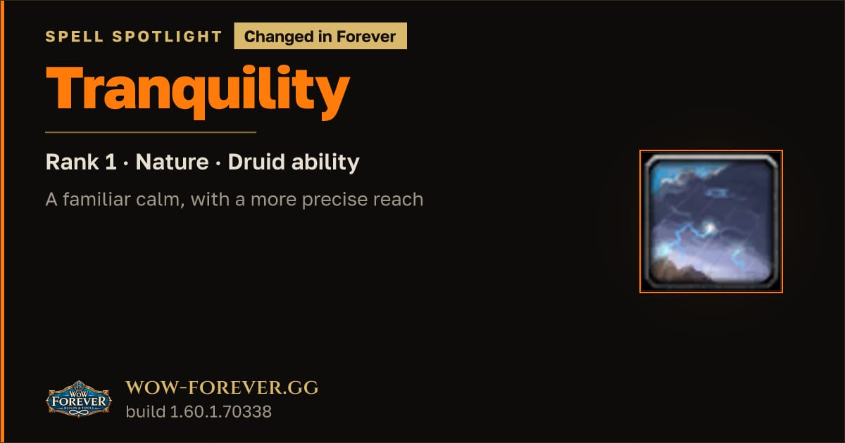 The preview card for Tranquility: Classic vs Forever Changes